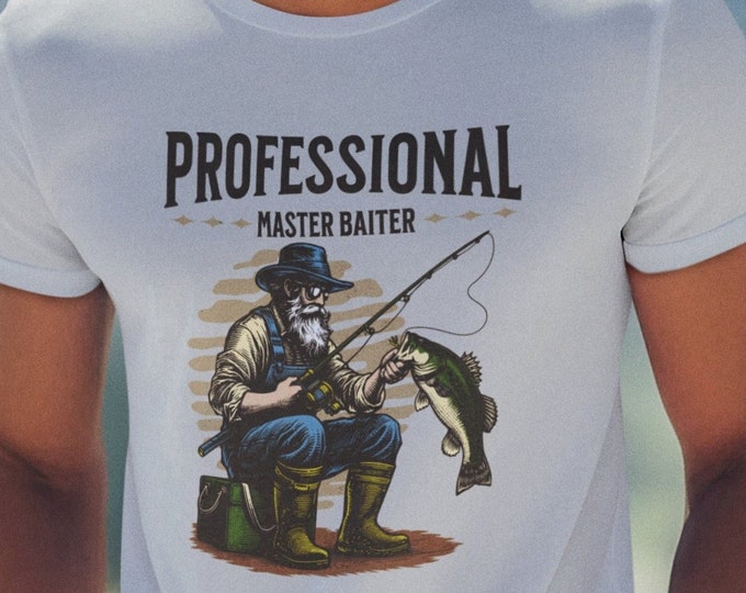 Funny Shirt For Dad or Fisherman, Professional Master Baiter, T-shirt for Fishing Lover, Fishing gift