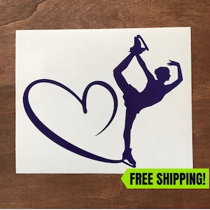 Figure Skater Decal ~ Graceful image of a Figure Skater ~ Makes a great Gift ~ Show Love For Figure Skating ~ Figure Skating Sticker