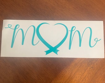 Mom Decal with hearts ~ Love for mom ~ Mothers Day