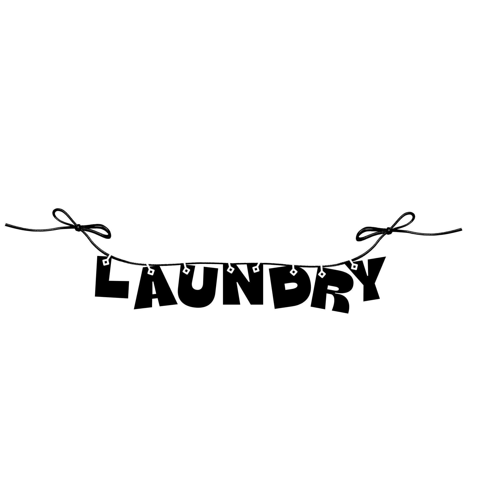 Arte de la pared de la lavandería Calcomanía extraíble de la | Etsy