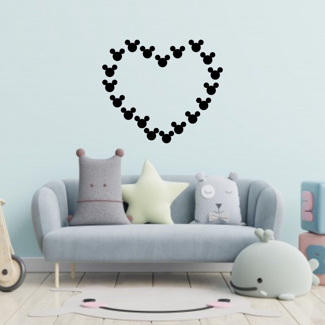 Mickey Mouse Inspired Wall Decals Made from Removable vinyl Etsy