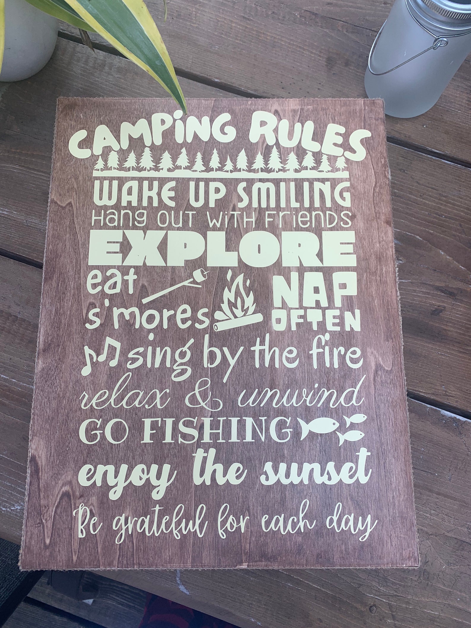 Camping Regeln Holzschild Vinyl Buchstaben Etsy Camping Regeln Holzschild Vinyl Buchstaben Etsy