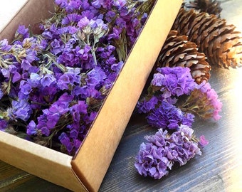Organic Dried Limonium Blue Flowers, craft projects florist supply