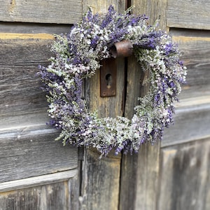Krans gedroogde lavendel, natuurlijke rustieke boerderijkrans