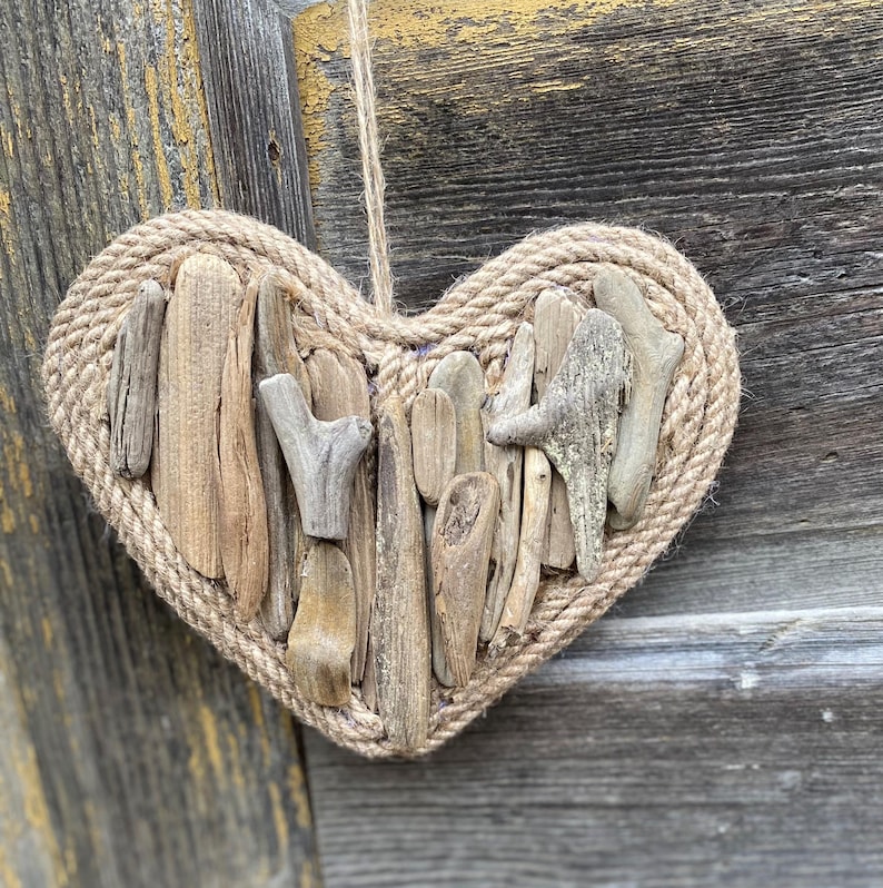 Driftwood Heart Wall Art: Coastal Beach Decor - Etsy
