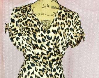 Leopard Wrap Dress | Etsy