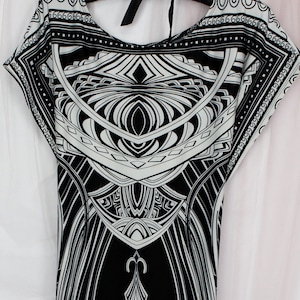AA Studio AA Black & White Short Dress,Size Large