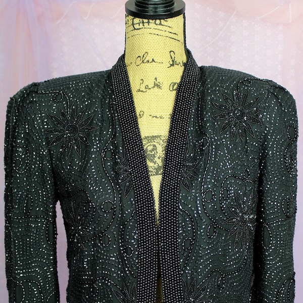 Beaded Silk Jacket - Etsy