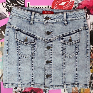 Guess Mini Jean Skirt, Guess Denim Skirt, Size Medium