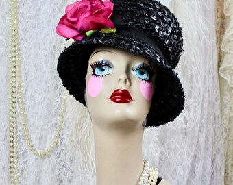 Vintage 60s Christian Dior Velvet Turban Hat, Velvet Teal  display picture 2