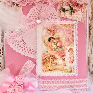 Valentinstag Engel WandKunst Dekor, Handgemachte Wandkarten, Valentinstag Dekoration, Home Decor, Shabby Chic Karten