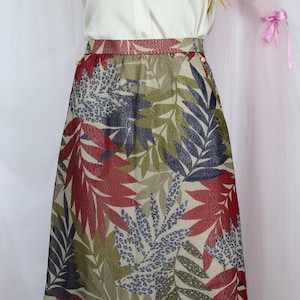 Vintage 70s Tokyo Skirt, VTG Print Skirt, Office Skirt, Classy VTG Skirt, Size X-Small