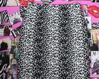 Vintage Animal Print Pencil Skirt