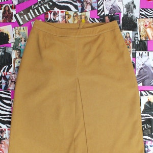 Vintage 80&#39;s 90&#39;s Libet Paris Beige A Line Skirt, Made in France, Size Medium