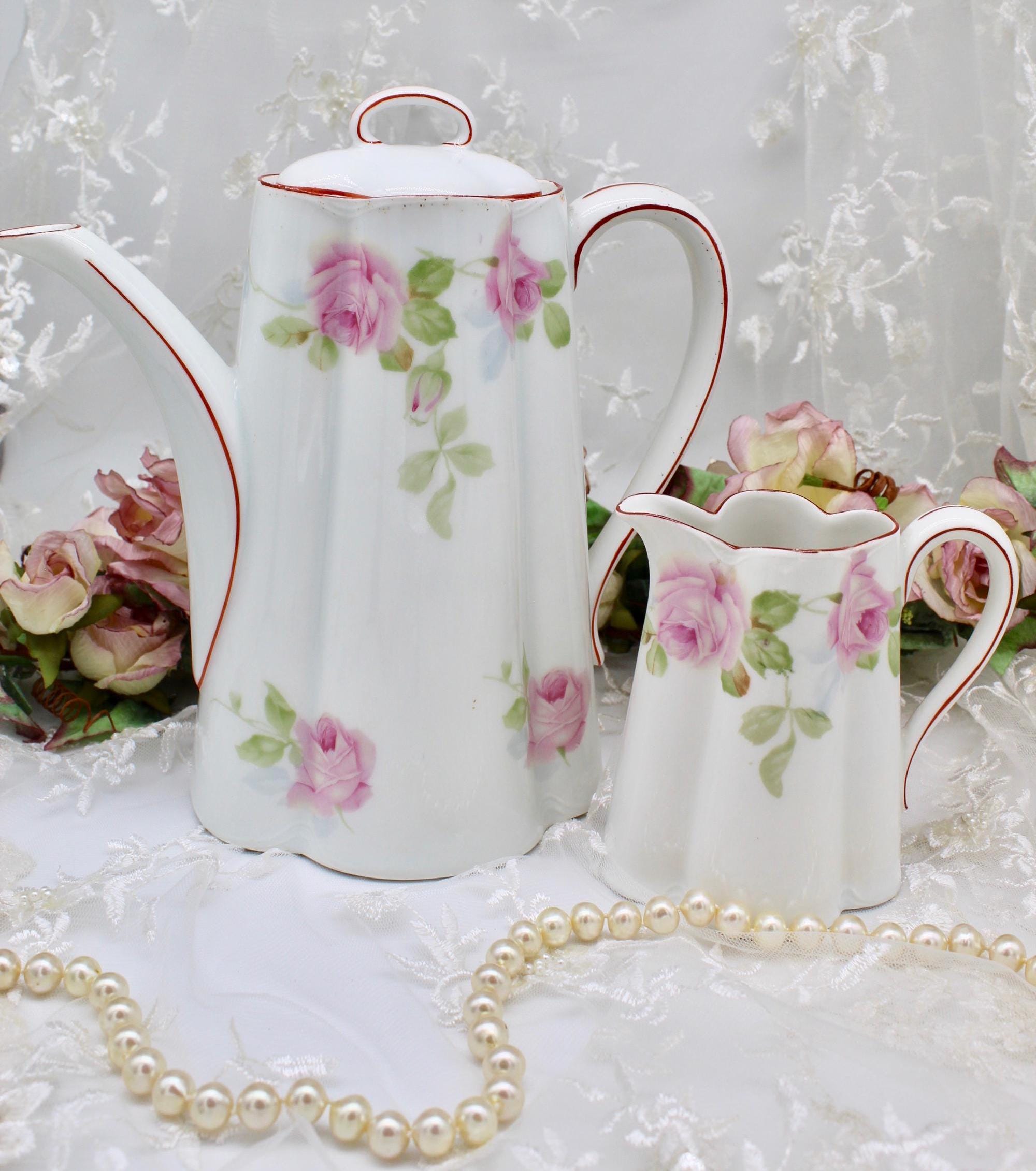 Vintage Rosenthal RC Chrysantheme Porcelain 2 Piece Teapot