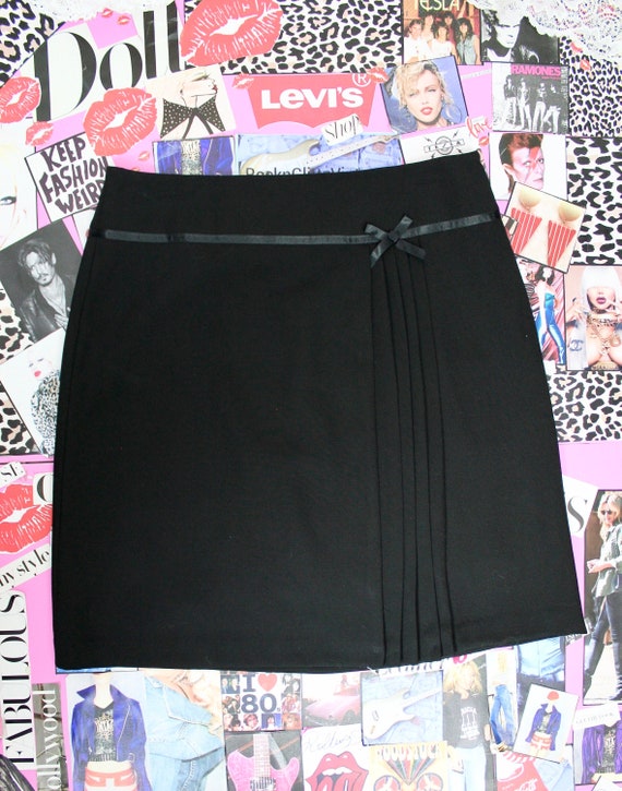 Y2Ks Beautiful Black Pleated Wool Skirt, Ann Taylo