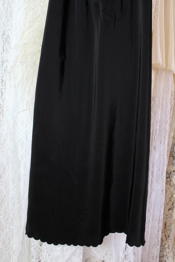 Vintage 50s Laros Beautiful Classic Black Long Sl… - image 3