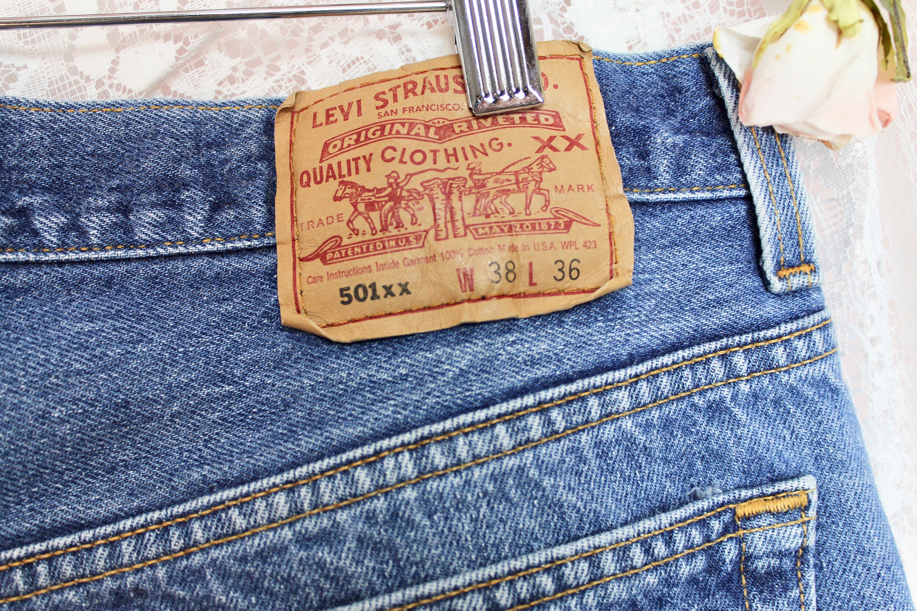 Vintage 90s Levi Strauss 501xx Denim Jeans, Button Fly's