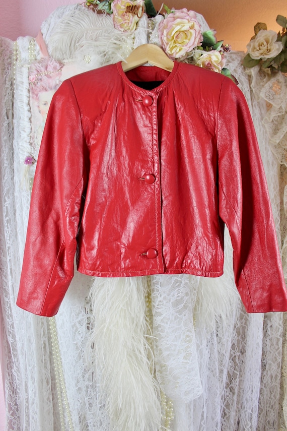 Vintage 80s 90s Women Reed Sportswear Leather Jac… - image 2