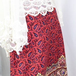 90s Bohemian Maxi Skirt,Size Small image 2