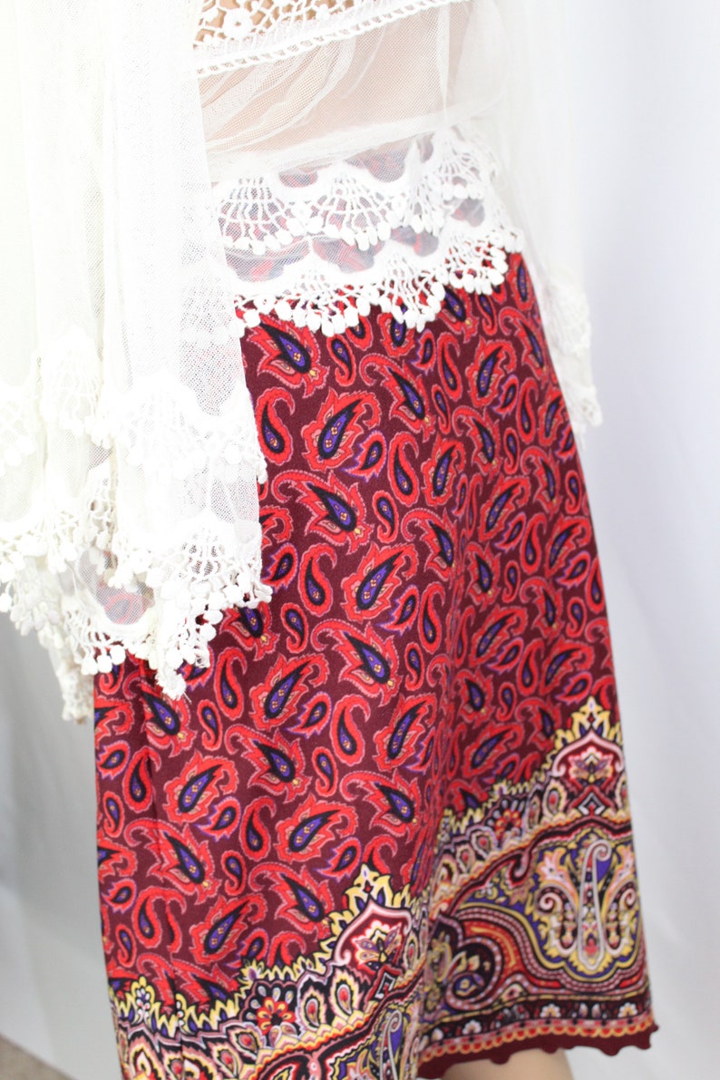 90s Bohemian Maxi Skirt,Size Small image 2