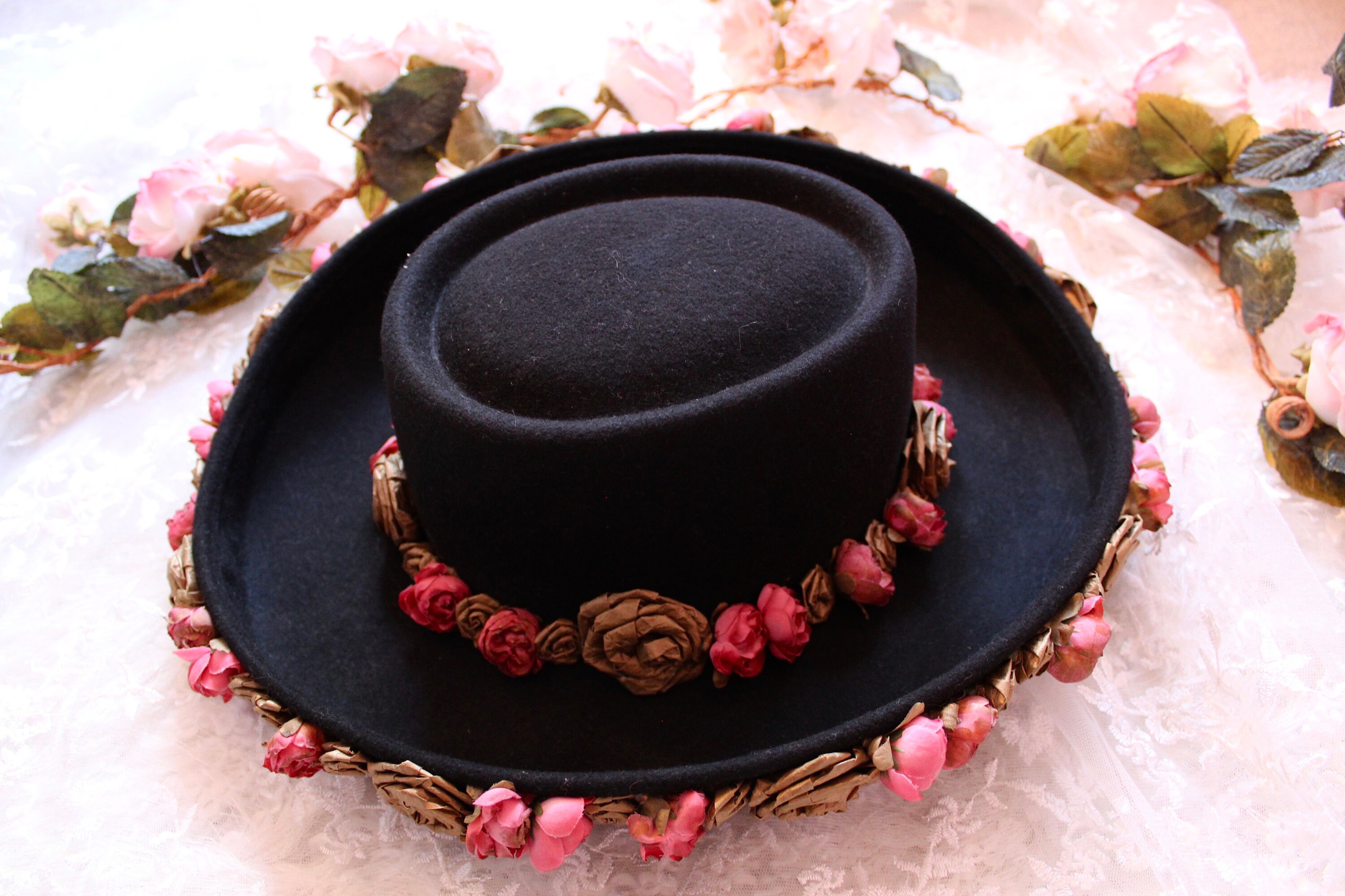 RARE VTG 90s Whittall & Shon Bollman 100% Wool Felt Derby Church Hat Cap Bow USA Whittall Shon Hat - Etsy Sweden main image 3