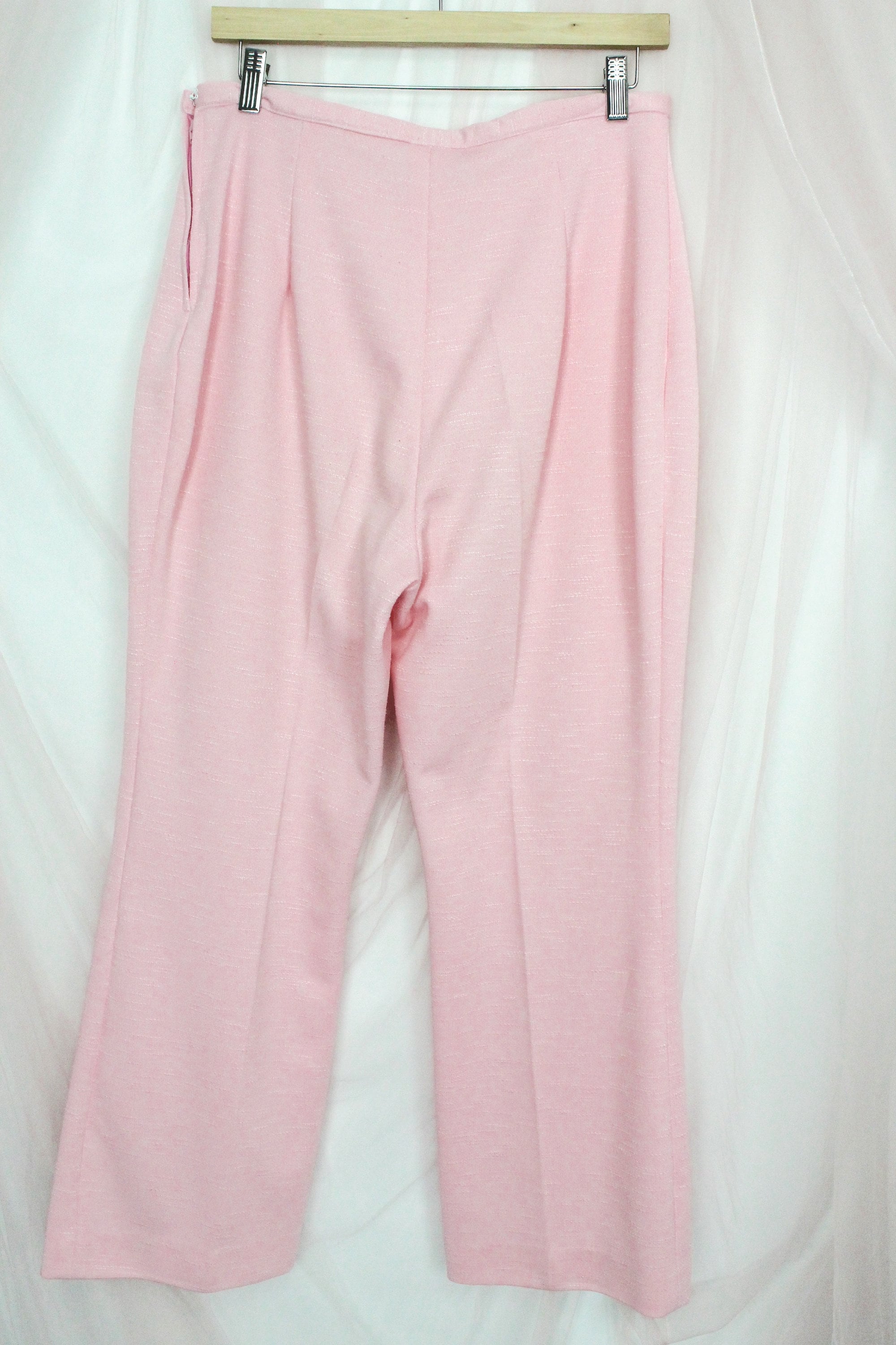 Vintage 70's Pink Small Flared Pants, Medium Large - Etsy