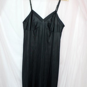 Vintage 70's Kayser Black Slip,Sexy Lingerie image 4