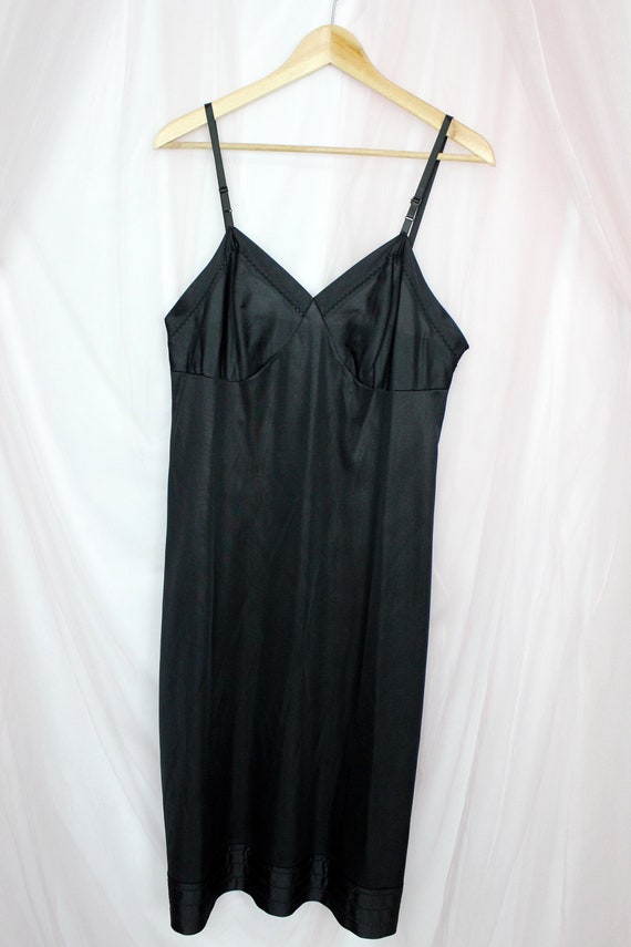 Vintage 70's Kayser Black Slip,Sexy Lingerie - image 4