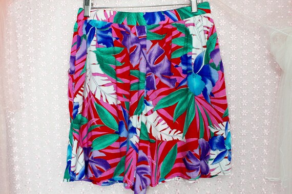 Vintage 90s Tropical Shorts, Women's Shorts, Plan… - image 5