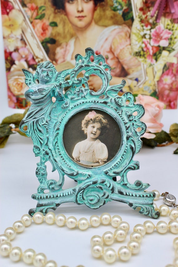 フランス　アンティーク　ヴィンテージ　フォトフレーム　天使 ☆フォトフレーム☆アンティーク フランス 天使 エンジェル イーゼル