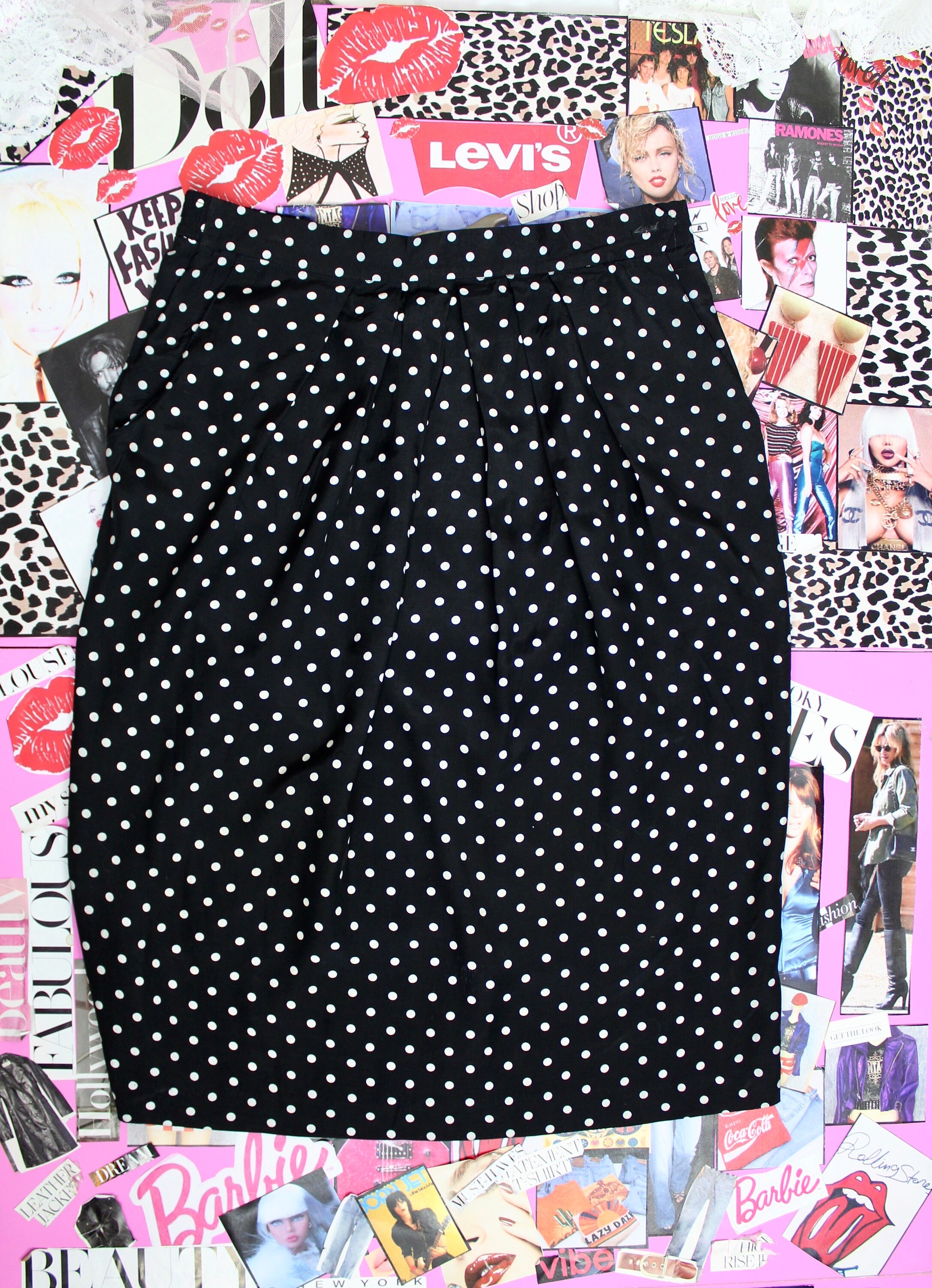 スカート 80s-90s Japanese label dot pleats skirt Issey Miyake 1990s Pleats Please Plaid & Polka-dot Pleated