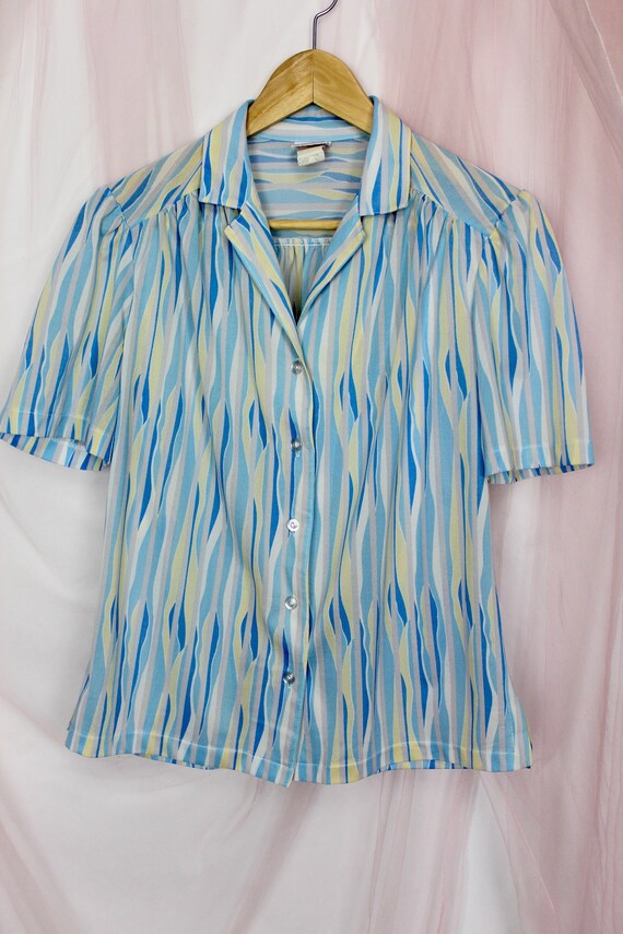 Vintage 70's 80's Graff Sheer Blouse - image 3