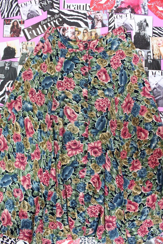 Vintage 90s At last Studio Floral print Skirt, Boh