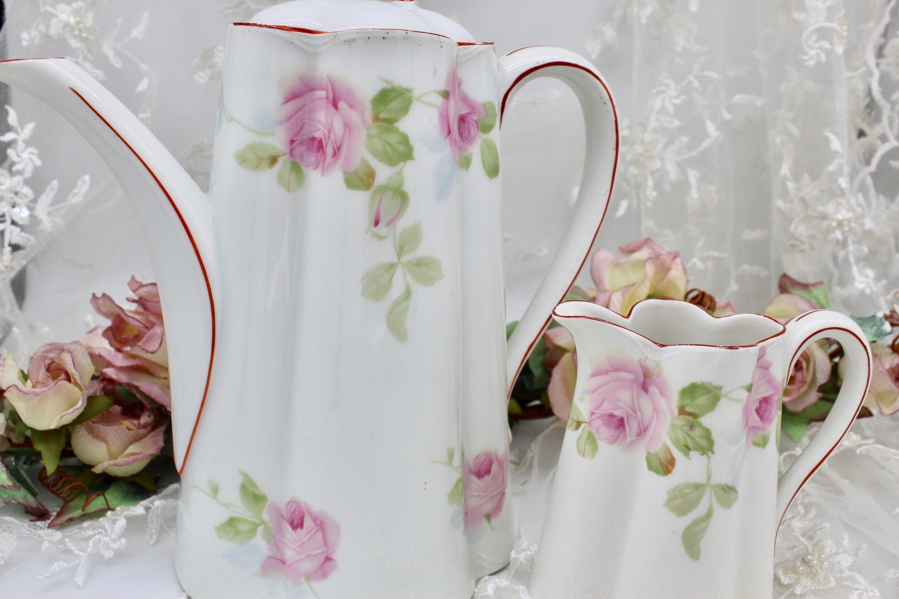 Vintage Rosenthal RC Chrysantheme Porcelain 2 Piece Teapot