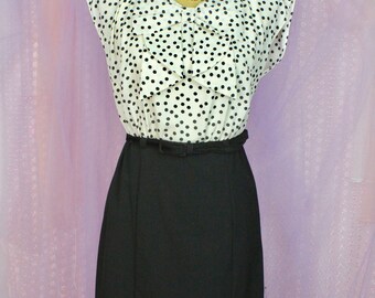 Y2Ks Classy Black/White Polka Dot Print Dress by AlYX Petites, Dollette  Polka Dot Dress, Beautiful Women's Dress, Size 8P