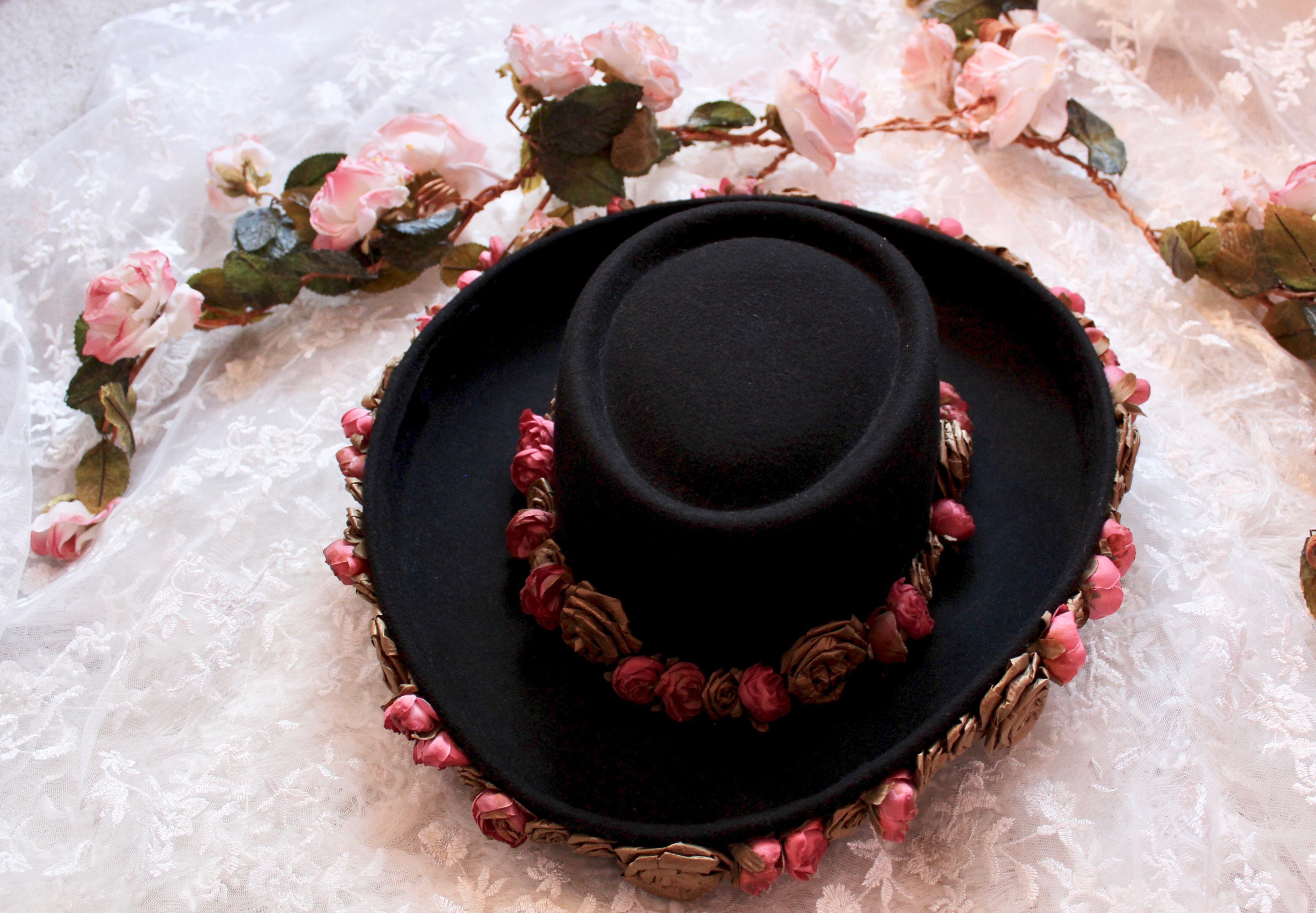 NWT Vintage BOLLMAN HAT Co. Whittall & Shon 70s Wool Felt Made USA Bead Band 713 Bollman Heritage Collection 1970s Annie – Hats.com main image 3