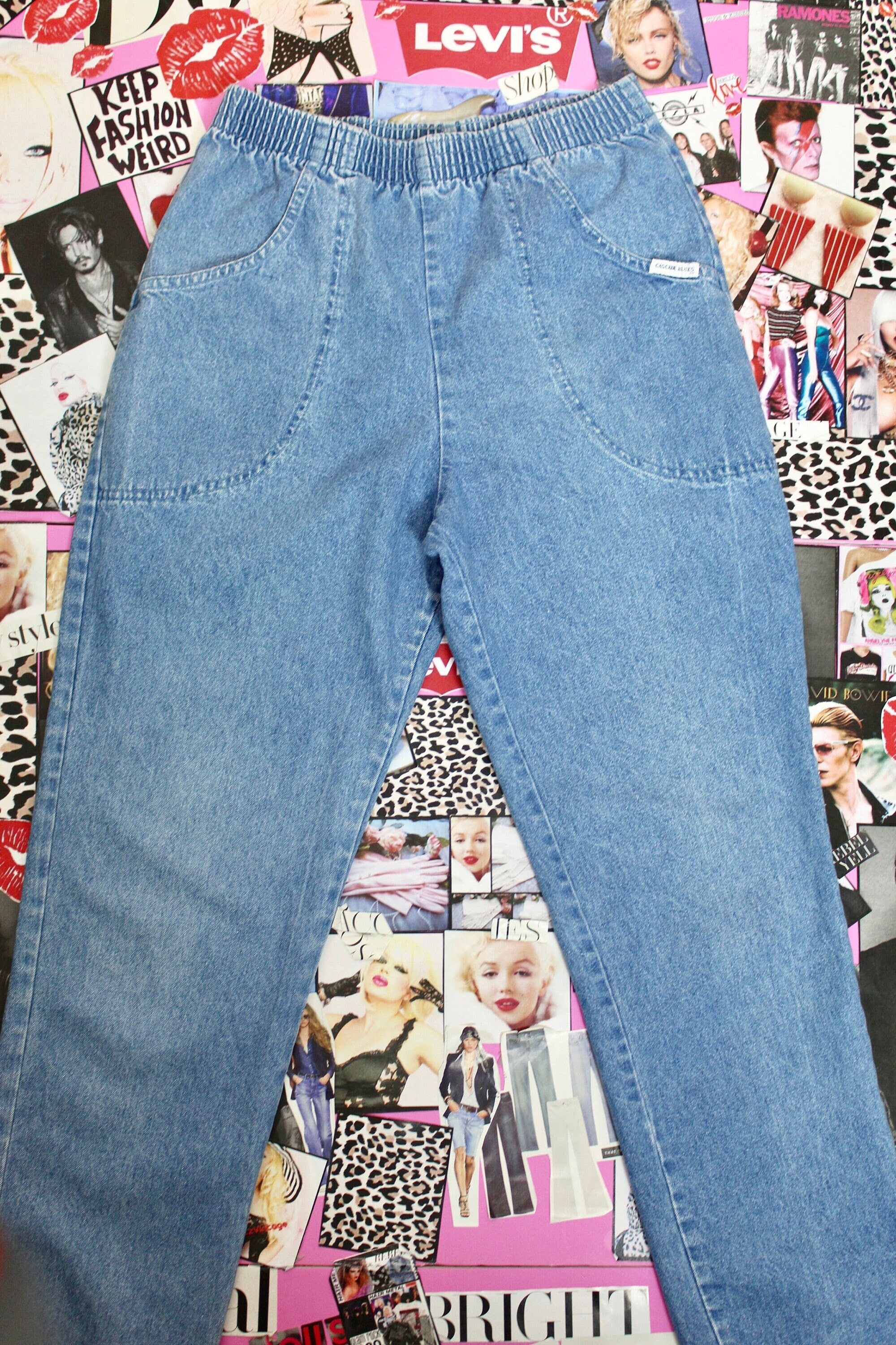 Cascade blue sale jeans elastic waist