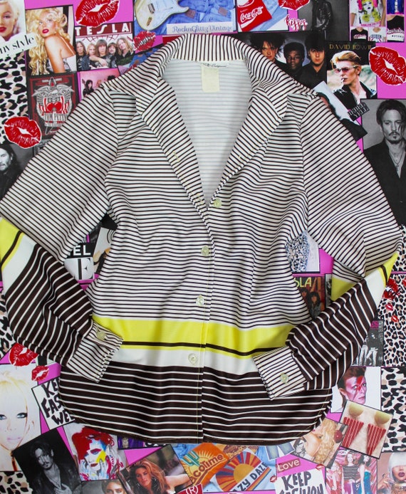 Vintage 80s 90s Striped Button Up Shirt - image 2