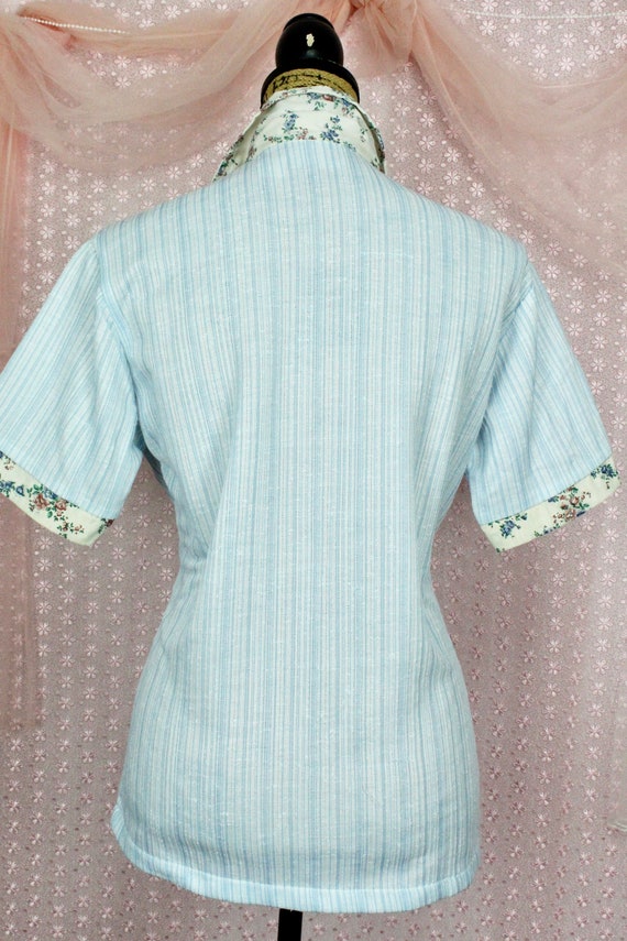 Vintage 70s Unisex Floral Print Shirt, Cute VTG S… - image 5