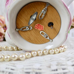 Vintage 60s 70s Lefton Musical Pink Cabbage Rose Teapot, Hand Painted ...