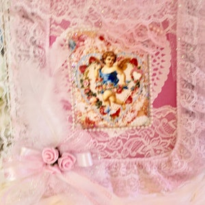 Décoration d’art mural Angel de la Saint-Valentin, décor mural suspendu, décor Shabby Chic, cartes faites à la main