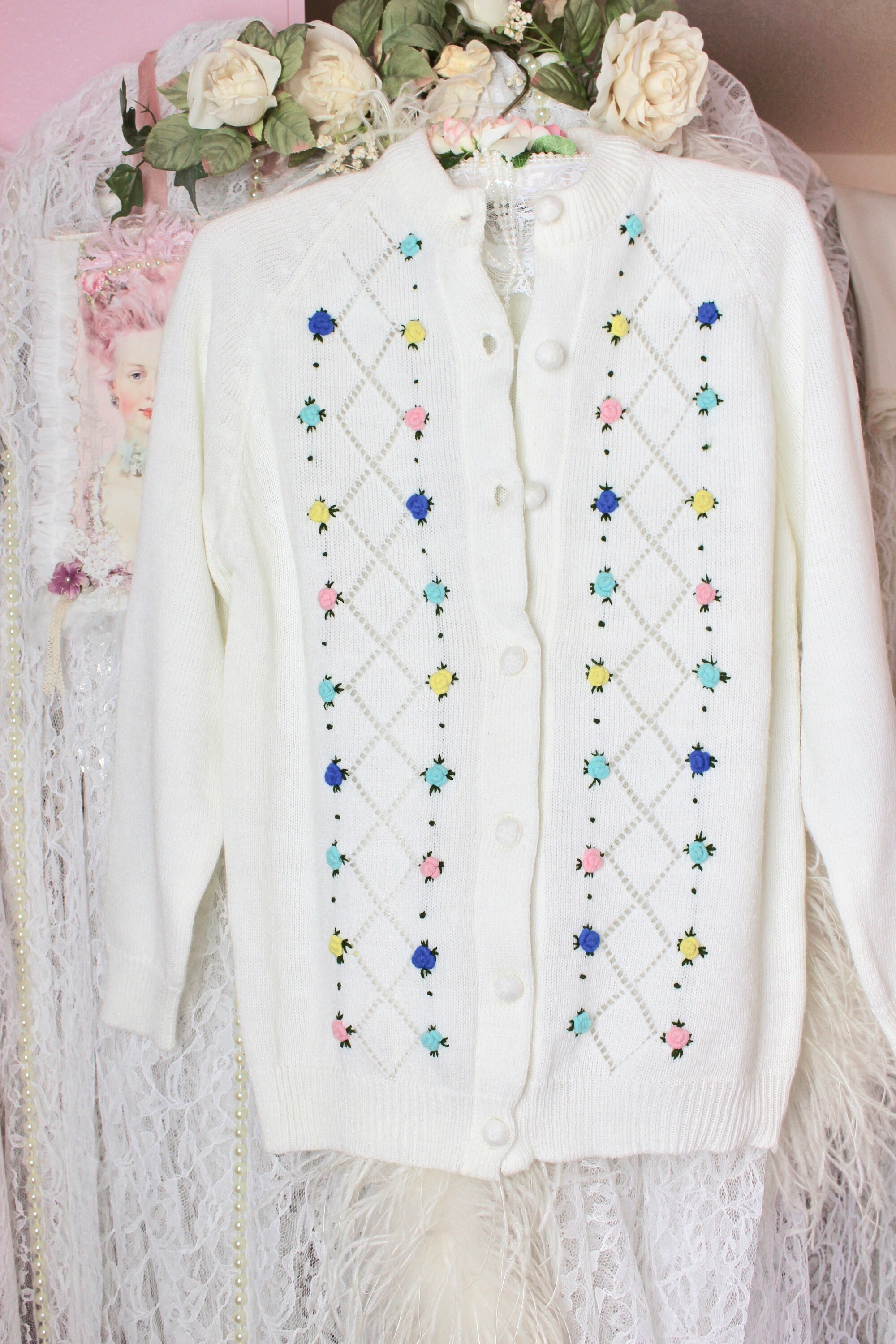 Vintage floral cardigan