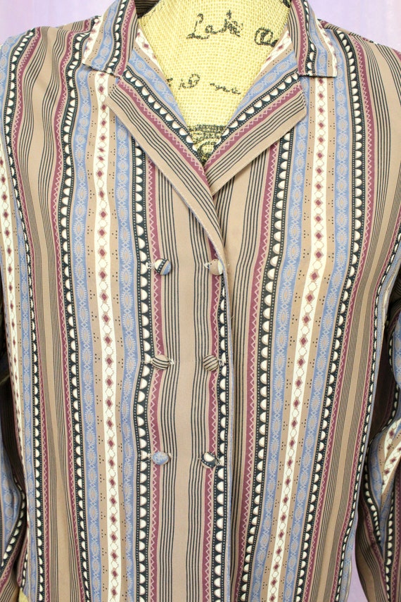 Vintage 70s Women's HaberDasher Print Blouse,1970… - image 3