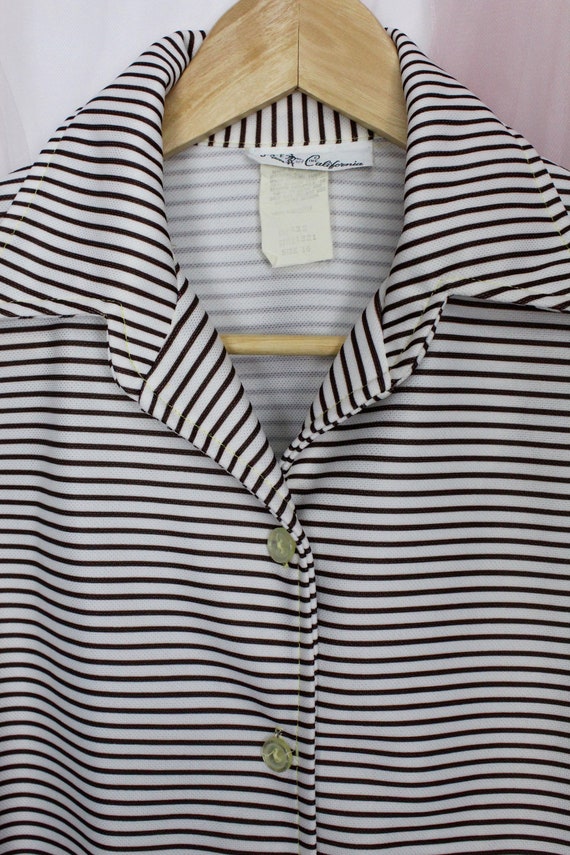 Vintage 80s 90s Striped Button Up Shirt - image 4