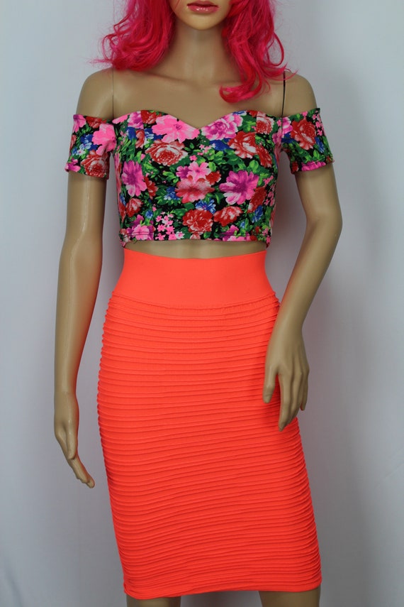 Maxi  Neon Coral Skirt