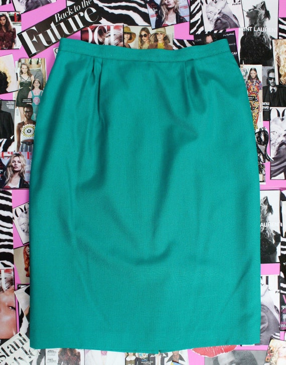 90's Teal Blue Pencil Skirt,Office Skirts, Size 1… - image 1