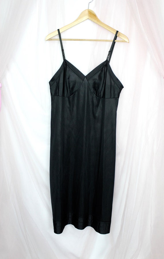 Vintage 70's Kayser Black Slip,Sexy Lingerie - image 7