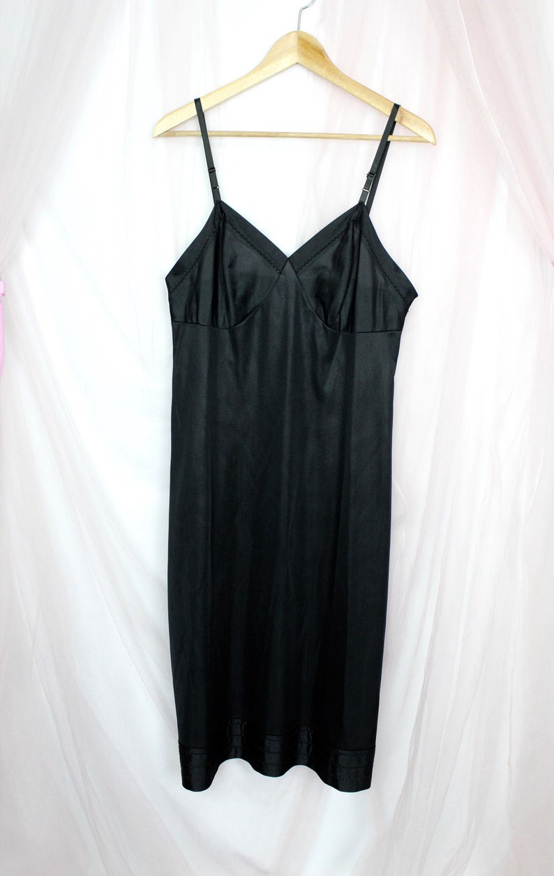 Vintage 70's Kayser Black Slip,Sexy Lingerie image 7