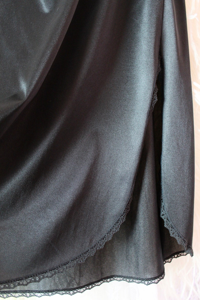 black half slip with lace trim